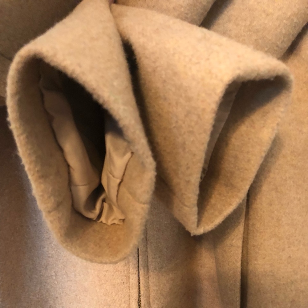 J. Crew Wool Blend Acorn Camel Heather City Coat Women's Petite - Picture 9 of 9